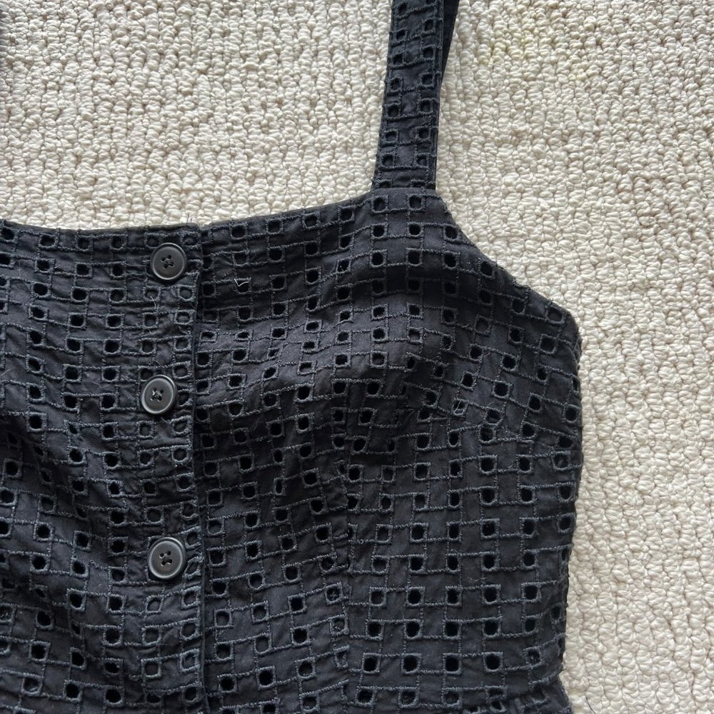 J. Crew Black Eyelet Midi Dress - Picture 4 of 6